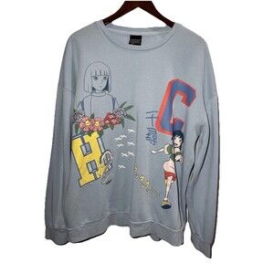 XL Studio Ghibli SPIRITED AWAY HAKU AND FRIENDS Long Sleeve T-Shirt Authentic